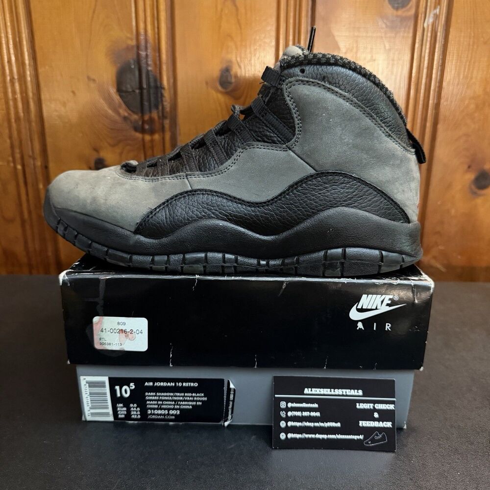 Air Jordan 10 Retro Shadow 2018 Size 10.5 Men (310805-002) OG